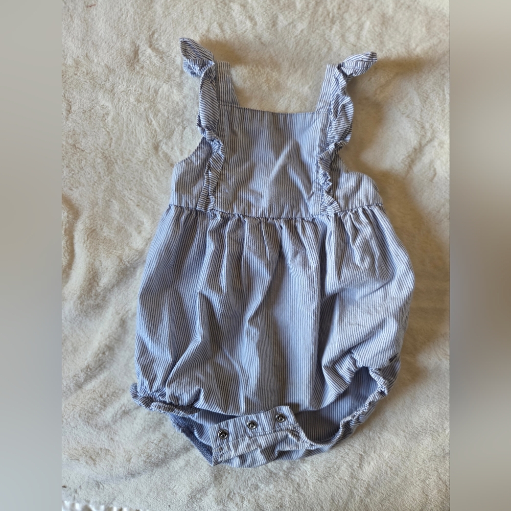 Carter's Blue and White Striped Baby Outfit